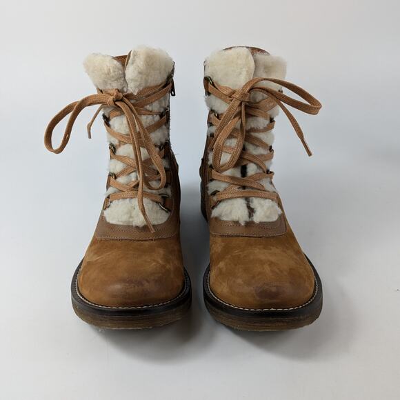 Bueno Women's 6.5 Boots Leather Teddy Tobacco Lined Zip New NWT Winter EUR 37 - Picture 2 of 13